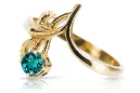 Aquamarine 14K Yellow gold Ring Vintage vrc095y